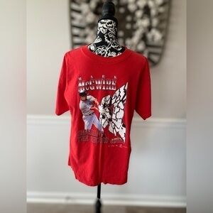 Mark McGwire vintage tshirt men women red Large cotton NWOT